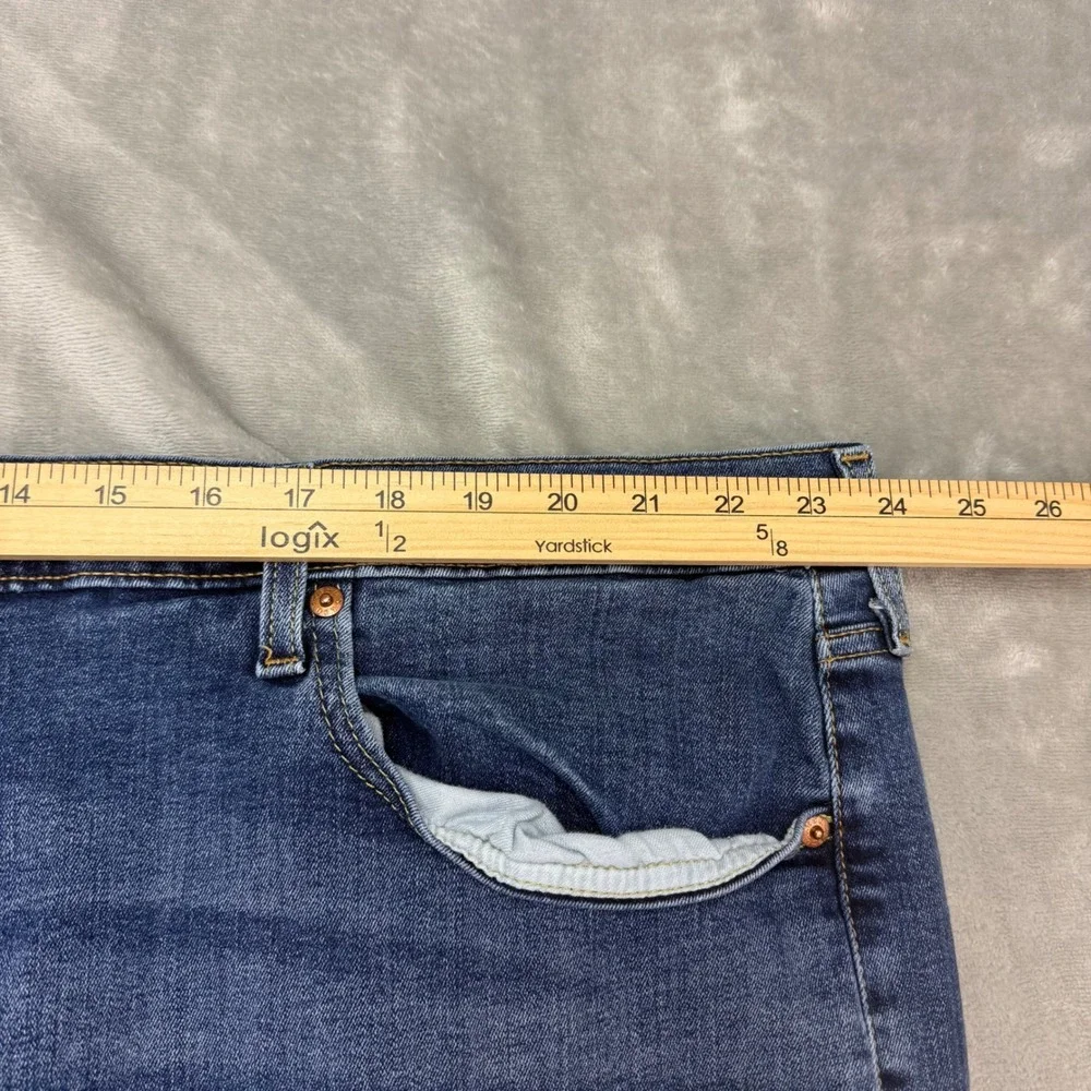 Levi's 502 Mens Jeans 48x30 (48x26) Blue Regular Fit Straight‎ Leg Denim Pants